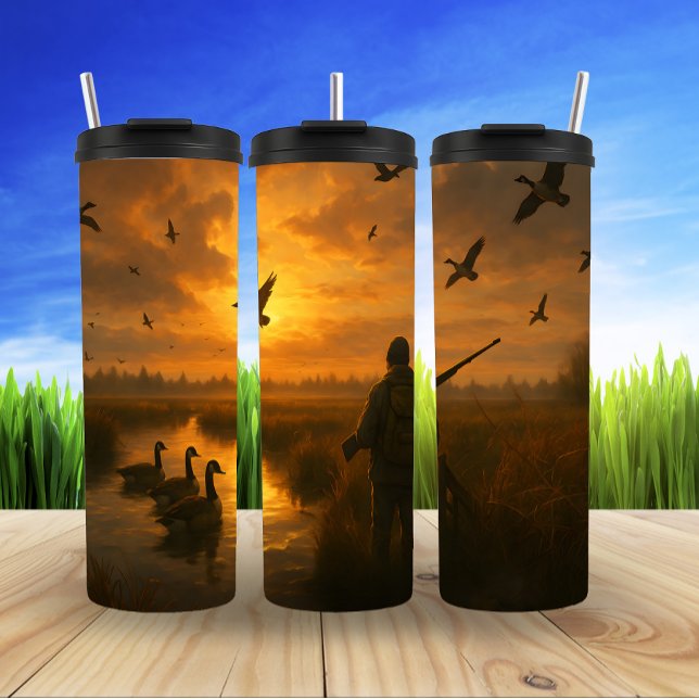 1 Hunter's Sunset, Wetland Hunt Thermal Tumbler (Creator Uploaded)