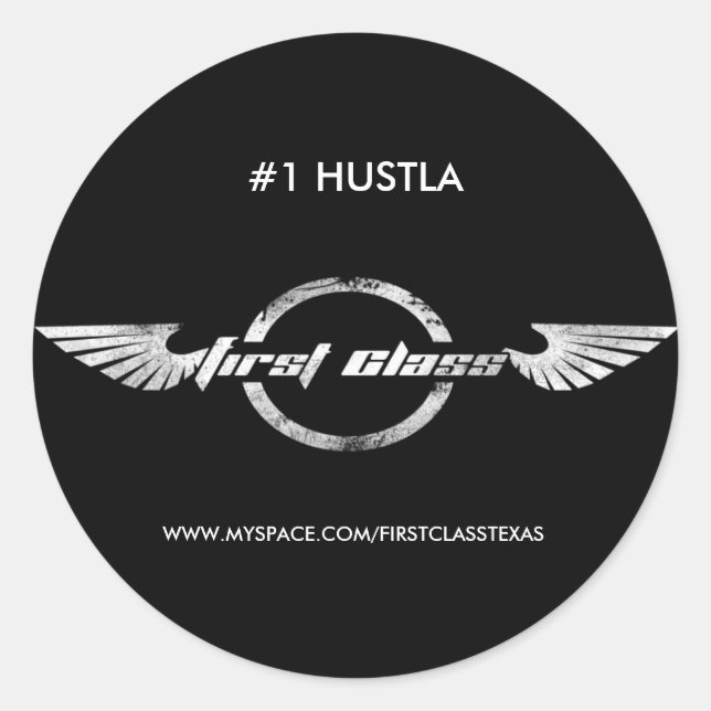 #1 hustla sticker (Front)
