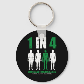 1 In 4 Struggle With Mental Illness Mental Health Key Ring