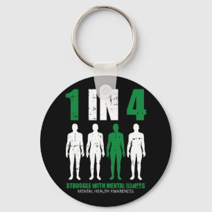 1 In 4 Struggle With Mental Illness Mental Health  Key Ring