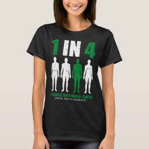 1 In 4 Struggle With Mental Illness Mental Health T-Shirt