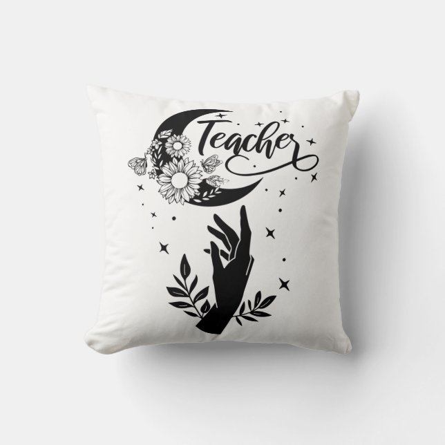 1- Inspirational Teacher Shirt, Minimalist Teacher Cushion (Front)