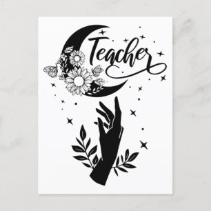 1- Inspirational Teacher Shirt, Minimalist Teacher Postcard