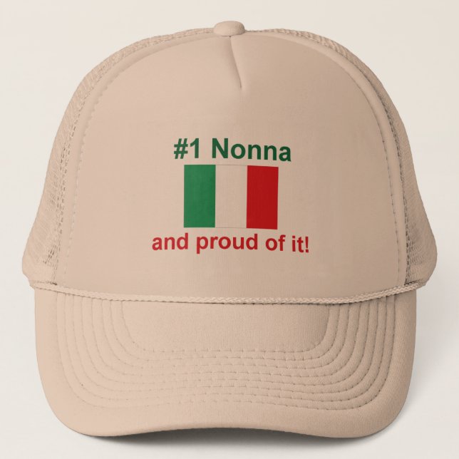 #1 Italian Nonna (Grandmother) Trucker Hat (Front)