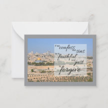 1 John 1:9 Flat Notecard | He Forgives Sins