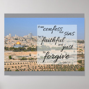 1 John 1:9 Poster Print He Forgives Sins