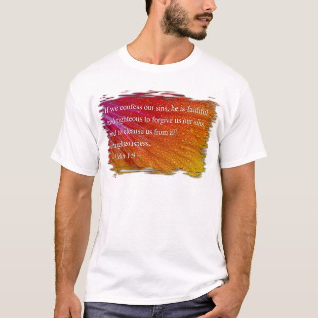 1 John 1:9 T-Shirt (Front)