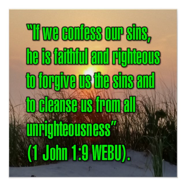1 John 1:9 WEBU Poster (Front)