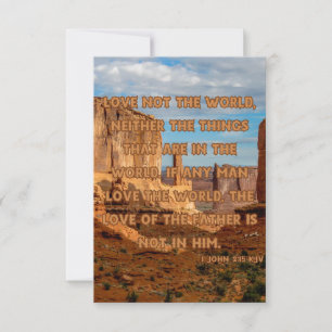 1 John 2:15 Bible Verse Pic Greeting Card