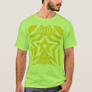 1 John 4:16 "God is Love" Cyber Yellow - Christian T-Shirt