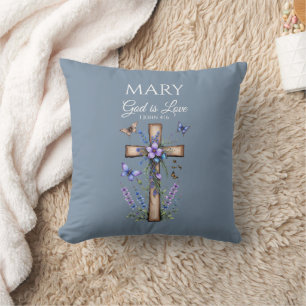 1 John 4:16 God Is Love – Personalised Christian Cushion