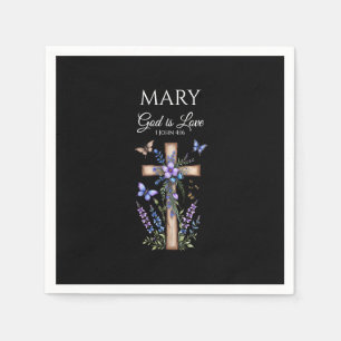 1 John 4:16 God Is Love – Personalised Christian Napkin