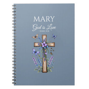 1 John 4:16 God Is Love – Personalised Christian Notebook