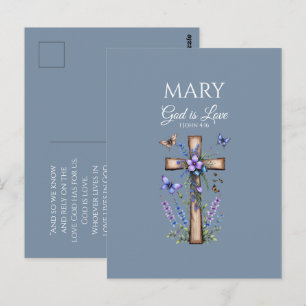 1 John 4:16 God Is Love – Personalised Christian Postcard
