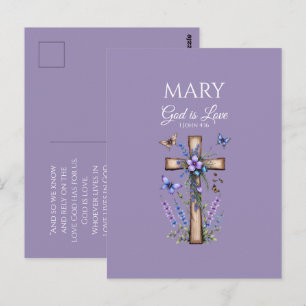 1 John 4:16 God Is Love – Personalised Christian Postcard