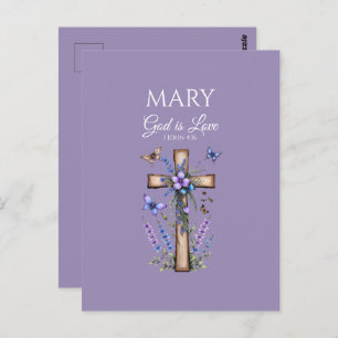 1 John 4:16 God Is Love – Personalized Christian Postcard