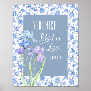1 John 4:16 God Is Love – Personalized Christian Poster
