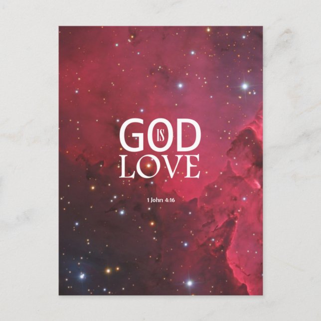 1 John 4:16 Postcard (Front)
