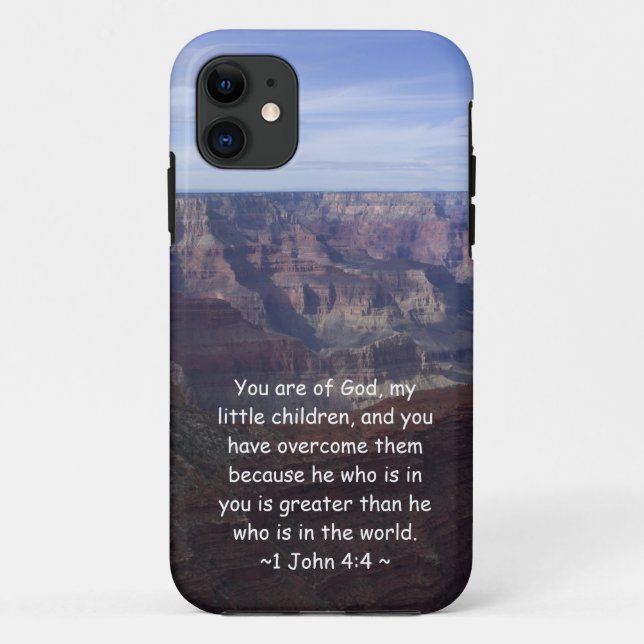 1 John 4:4 Case-Mate iPhone Case (Back)