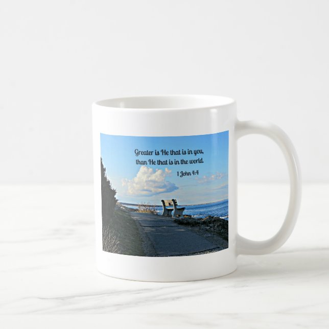 1 John 4:4 Coffee Mug (Right)