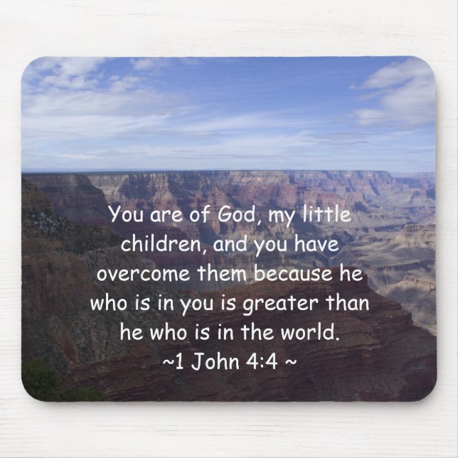 1 John 4:4 Mouse Pad (Front)