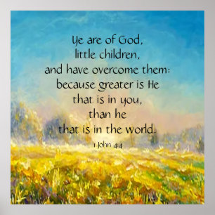 1 John 4:4  Poster