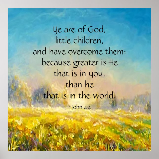 1 John 4:4  Poster (Front)