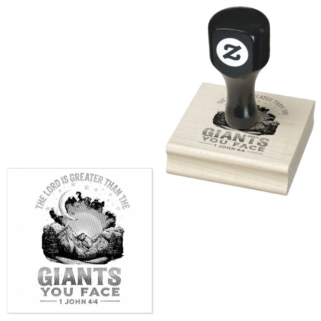 1 John 4:4  Rubber Stamp (Stamped)