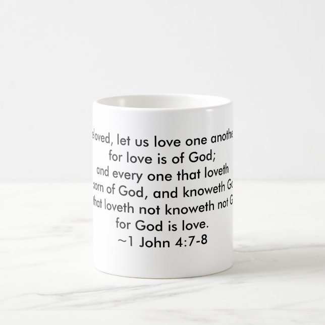 1 John 4:7-8 - Love one another Mug (Center)