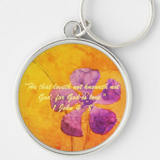 1 John 4:8 "---for God is love." Bible truths Key Ring