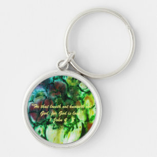 1 John 4:8 "---for God is love." Bible truths  Key Ring