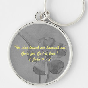 1 John 4:8 "---for God is love." Bible truths Key Ring
