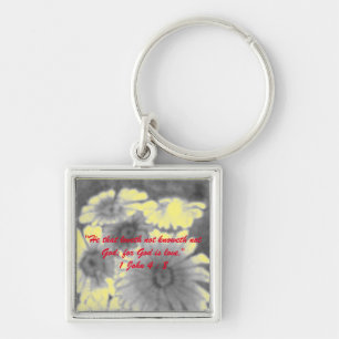1 John 4:8 "---for God is love." Bible truths Key Ring