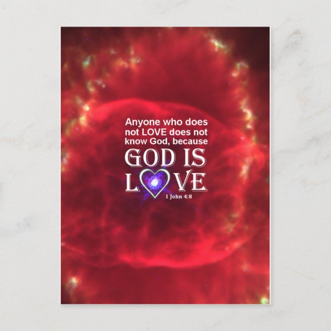1 John 4:8 Postcard (Front)