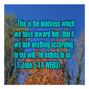 1 John 5:14 WEBU Poster