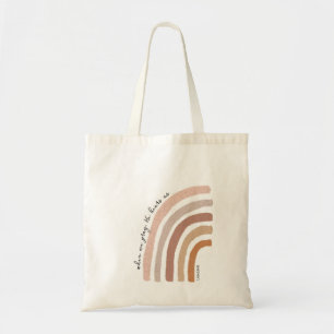 1 John 5:15 - Boho Rainbow Tote Bag