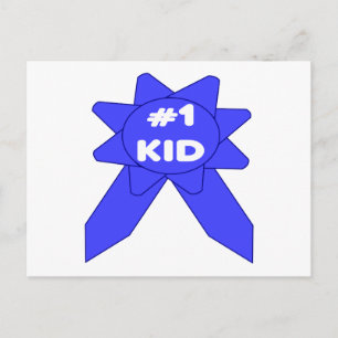 #1 Kid Blue Ribbon Postcard