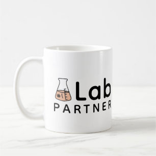 #1 Lab Partner Science Friend Erlenmeyer Flask Coffee Mug