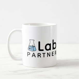 #1 Lab Partner Science Friend Erlenmeyer Flask Coffee Mug