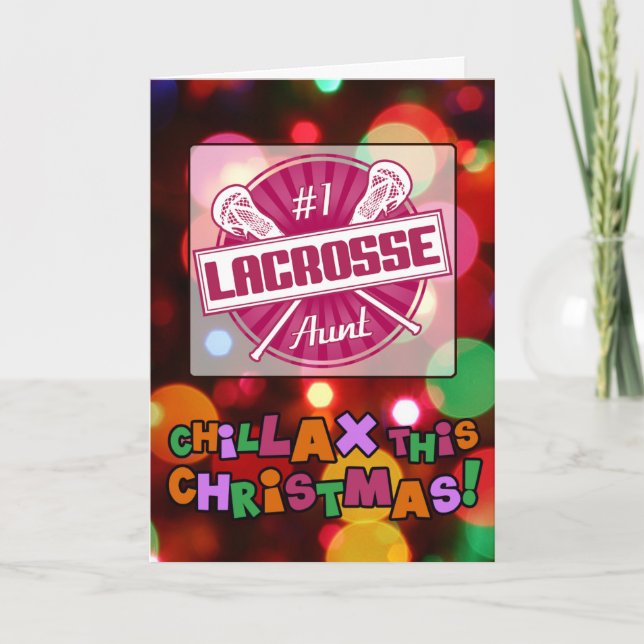 #1 Lacrosse Aunt Christmas Card (Front)