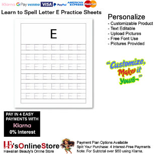 1 Learn To Spell Letter E Teacher Home Schooling