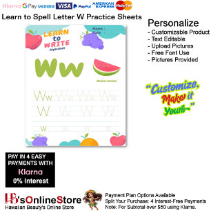 1 Learn To Spell Letter W Teacher Home Schooling