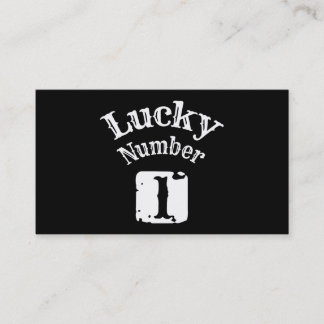 1 - Lucky Number 1 Luck Business Card