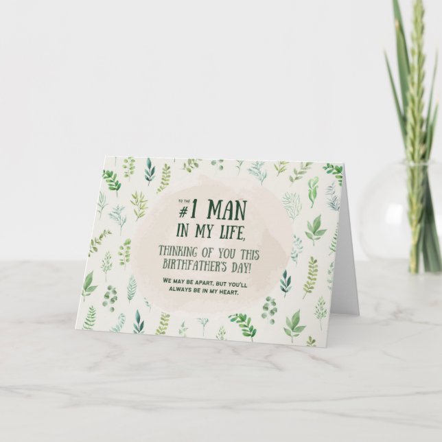 #1 Man Birthfathers day card (Front)