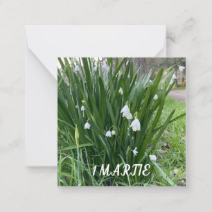 1 Martie flat note card