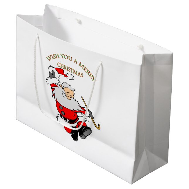 1 MERRY CHRISTMAS LARGE GIFT BAG (Front Angled)