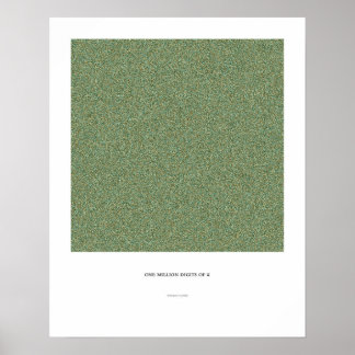 1 Million Decimals of π Poster