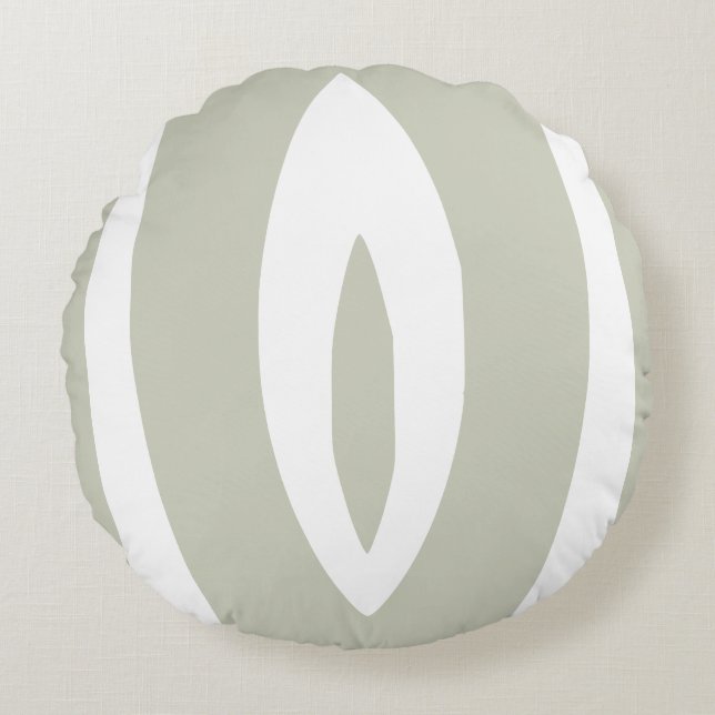 1 Minimalist Nature Rhythm Round Cushion (Front)