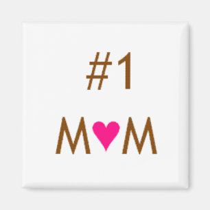#1 MOM Button Magnet
