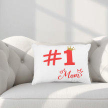 #1 Mom Love Personalized Accent Pillow